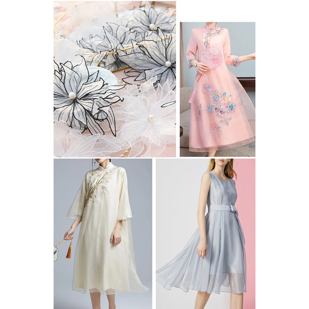 Chainho,Soft Polyester Mesh Gauze Fabric,Solid Color,DIY Material,Suitable For Decorating Weddings,Parties,Birthdays,2 Sizes,WS4