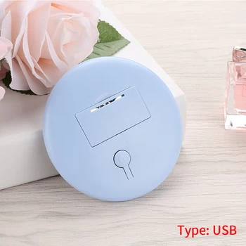 

Compact Magnifying Practical Pocket Colorful Mini Portable LED Makeup Mirror Cosmetic Tool Photography Light USB Charging ABS