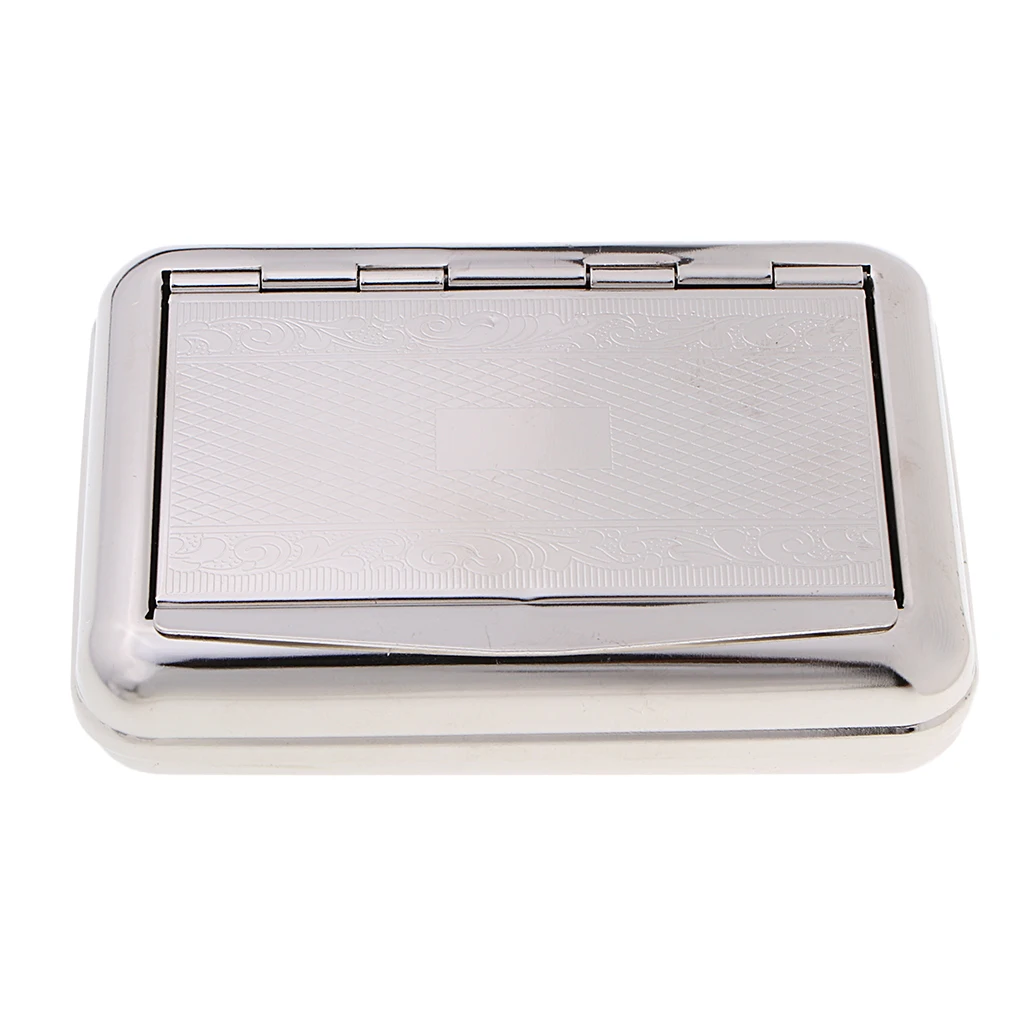 Silver Tobacco Smoke Storage Case Moisturize Box Pipe Tobacco Holder Cigarette Storage Case for Fathers Day Gift 