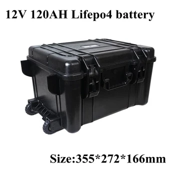 

Lifepo4 12v 120AH Battery + Case 10A Charger for Electric Emergency Lighting Searchlight Xenon Lamp Inverter