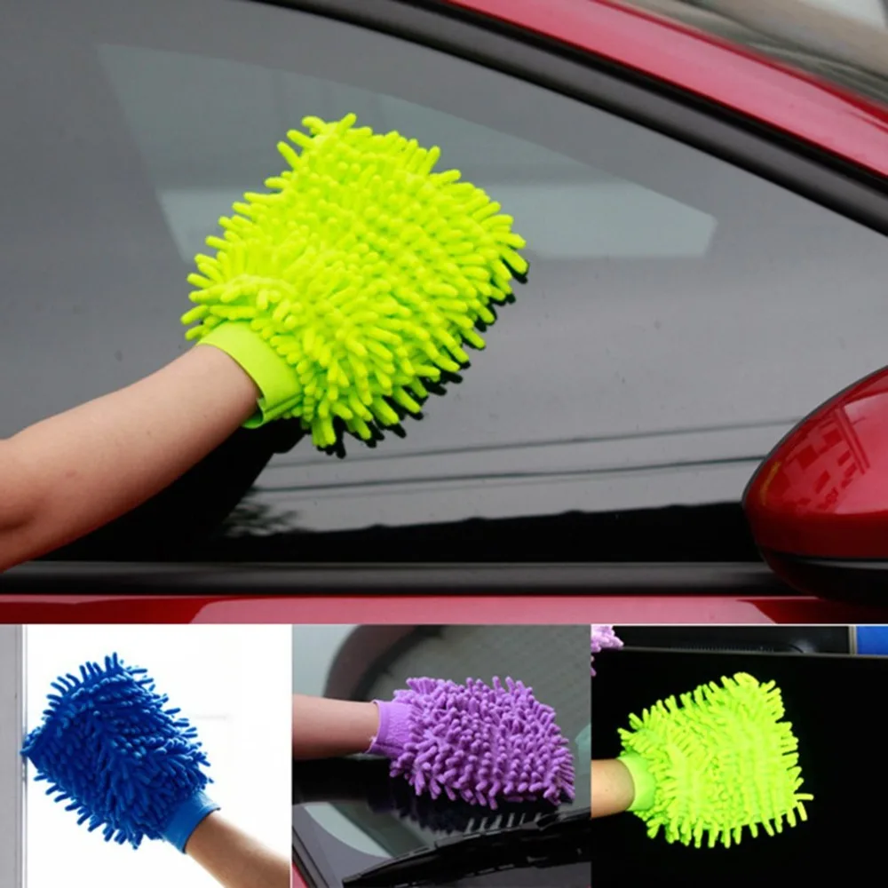 C06KR двухсторонние синельные кораллы из сверхтонкого волокна автомобильные перчатки для мытья автомобиля инструменты для мытья автомобиля чистящие средства
