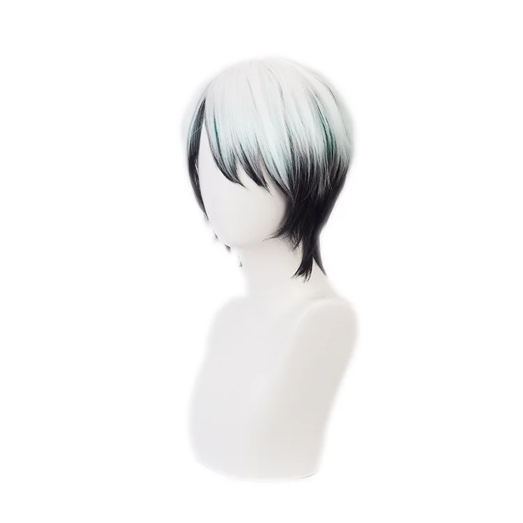 

Anime Yushirou short Wig Gradient Cosplay Wig + Wig Cap Costume Demon Slayer: Kimetsu no Yaiba
