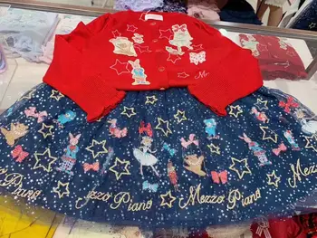 

girls spring sweater character long sleeve Cardigan embroidery knitting sweater for girls