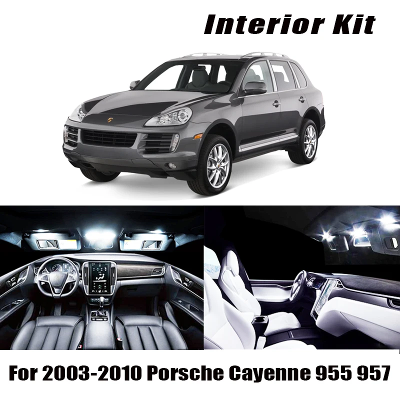17 шт. белые аксессуары для автомобиля Porsche Cayenne 955 957 2003 2010|Сигнальная лампа| |