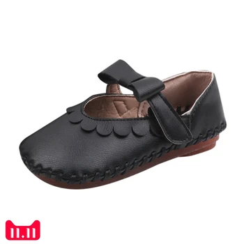 

Toddler Infant Kids Baby Girls Bowknot Single Princess Shoes Sandals Boots Children's Shoes Children's Leather Shoes