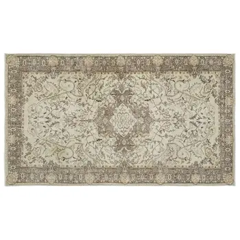 

Handmade Beige Vintage English English Area Rug 154x266 Cm-5'1''X8'9''