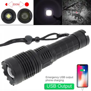 

A128 8000 Lumens 5 Modes XHP-P70 LED Flashlight Tactical Torch Powerful Usb Rechargeable Hunting Light for Camp Daily Lighting