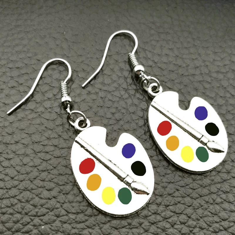 2020 2021 New Palette Earrings Earrings Artist Earrings Wonderful Bright Artist Palette Earrings Drop Earrings Aliexpress