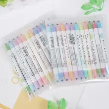 10 шт./компл. ручки мягкий вкладыш голова флуоресцентная ручка искусство хайлайтер рисунок знак канцелярский школьный офисный поставка