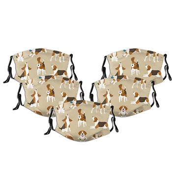 

Cute Beagle face-mask Washable Mouth Guard with Replaceable Filter Adults cubre bocas mascara facial Eye Patch masque lavable