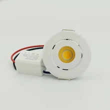 3W небольшой COB Светодиодный прожектор пятно огни направлены вниз светильник с драйверами 110/220v витрина Jewery кабинетное освещение черный, белый цвет в серебряном корпусе