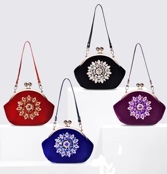 

Women's bags bags wedding flowers dinner bag net red explosion models super fire handbag handbag female fashion