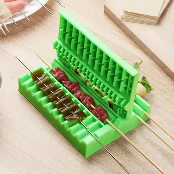 

Barbecue Stringer Skewers Kebab Maker Box Machine Beef Meat Vegetable String Grill Barbecue Kitchen Accessories BBQ Gadget
