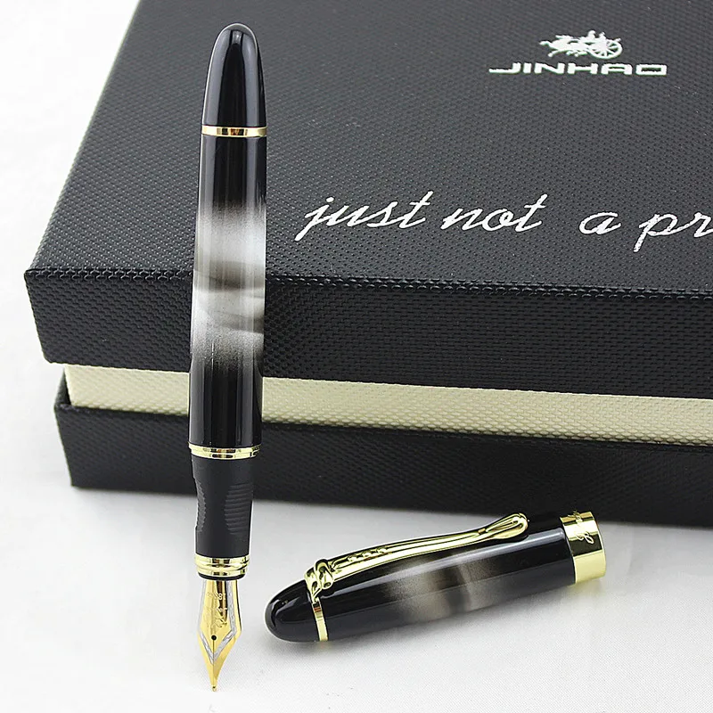 JINHAO 450 металлическая авторучка роскошный Iraurita Золотой зажим 0,5 мм Перо Чернила для каллиграфии ручки для письма школьные канцелярские принадлежности