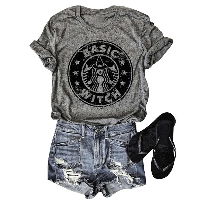 Basic Shirt O-Neck Women Tee Harajuku TShirt Women 2020 Short Plus Size Grey Casual Tee Letter Print