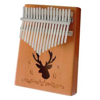 

Kalimba 17-Key Thumb Piano with Tuning Hammer, Portable Finger Piano Music Gift, Suitable for Children Adult Beginners