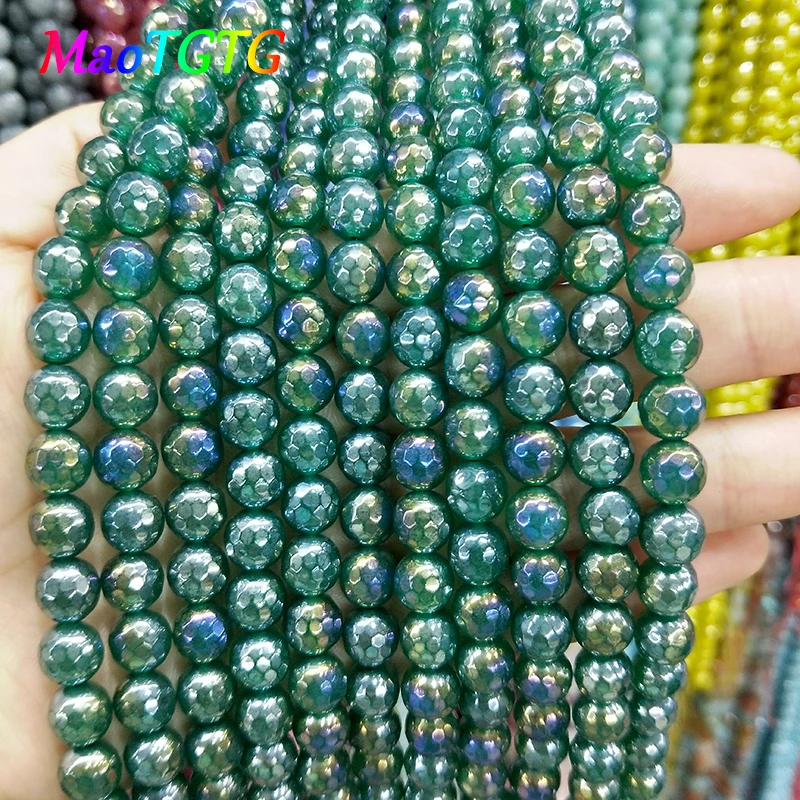 

Colorful Faceted Round Loose Natural Stone Beads For Jewelry Making Bracelet 6/8/10mm Natural Stone DIY Beads Bangle Wholesale