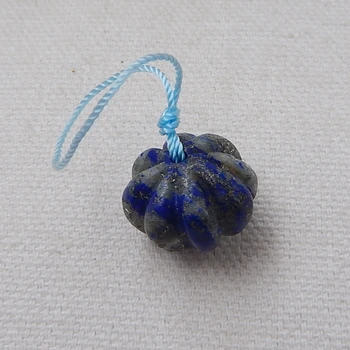 

New Design Natural Stone Lapis Lazuli Handmade Carved Flowers Fashion Pendant Bead 17x12mm 5.63g