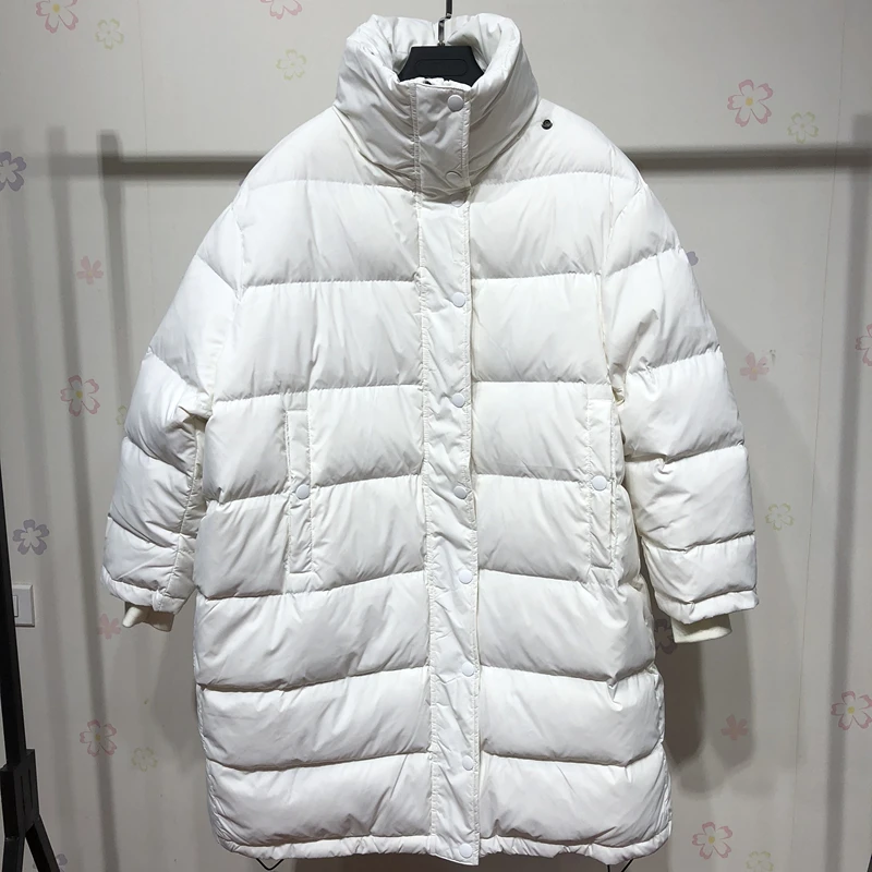  Oversize Thick Very Warm Army Green Long Women Winter Jacket Personalit Fashionable Loose Duck Down