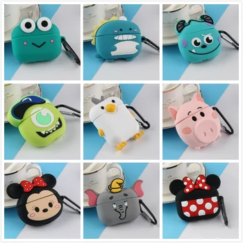 

Earphone Case For Airpods Pro Case Silicone Bear Stitch Pig Cartoon Earpods Cover For Apple Air pods Pro 3 Fundas Coque Keychain