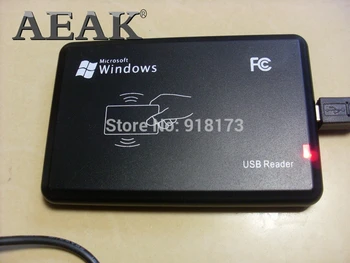 

125KHz Black USB Proximity Sensor Smart rfid id Card Reader EM4100,EM4200,EM4305,T5577or compatible cards/tags no need driver