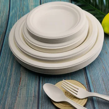 

Eco-friendly Dinner Set Plates and Dishes Sets Disposable Tableware Paper Plates Breakfast Dishes Wedding Birthday Party Decor