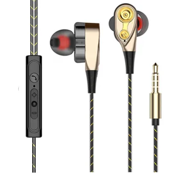

Headset Suitable for Android Mobile Phone Dual Speaker In Ear Dynamic Loop Wire ControlHigh Bass Headsets Sports