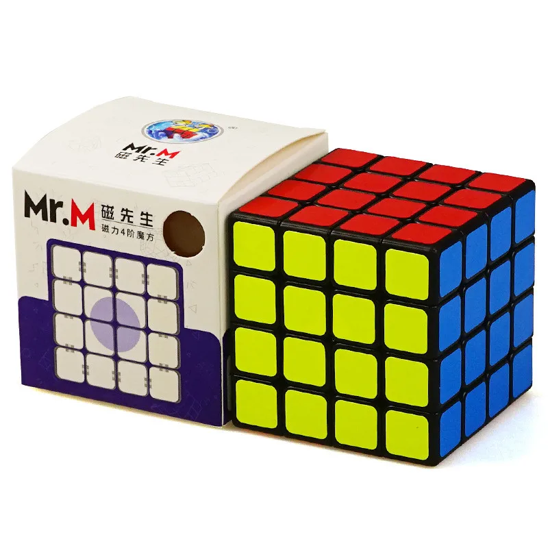 black 4x4 Shengshou Mr. m, 2x2x2, 3x3x3, 4x4x4, 5x5x5 Магнитный Magic Cube Скорость головоломка 2x2/oneplus 3/OnePlus x 3 4x4 5x5 Magic Cube Развивающие magico Cubo игрушки подарки - Цвет: black 4x4