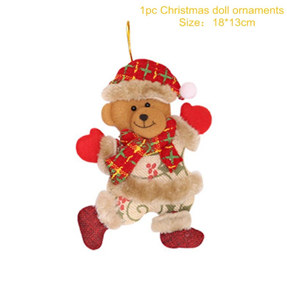 Висячая кукла Ангел рождественские украшения для дома рождественские товары кулон Рождественский орнамент Navidad Noel год - Цвет: 0128-2 Bear