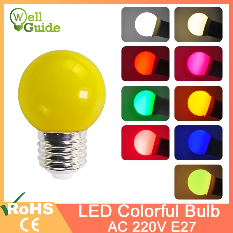 

Led Bulb E27 led Lamp Bomlillas Colorful Lampada Ampoule RGB Led Light SMD 2835 Flashlight 3W AC 220V G45 Globe Bulbs Home Decor