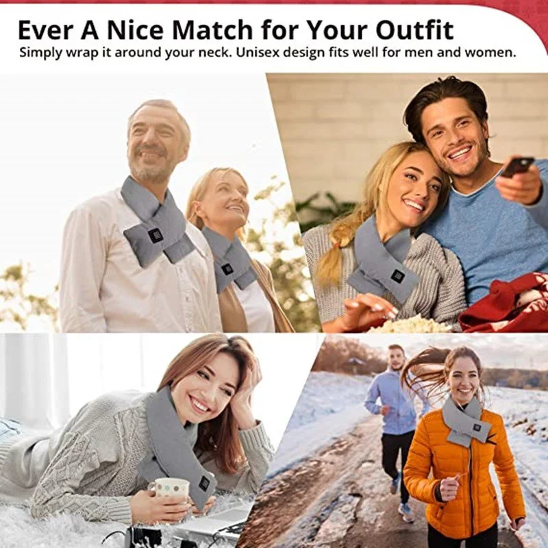 Heating Scarf The Best Gift For Your Parents Neck Warmer with 3 Modes Washable B99