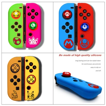 

4PCS Nintendoswitch Protective Case for Nintend Switch Joy-Con Controller with Thumb Caps Anti-slip Silicone Grips Covers