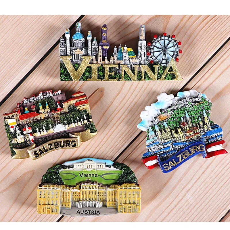 Overseas Tourism Fridge Souvenir Italy Switzerland Chile Austria Vienna Foreign World Tourism Collection Fridge Magnet Gift