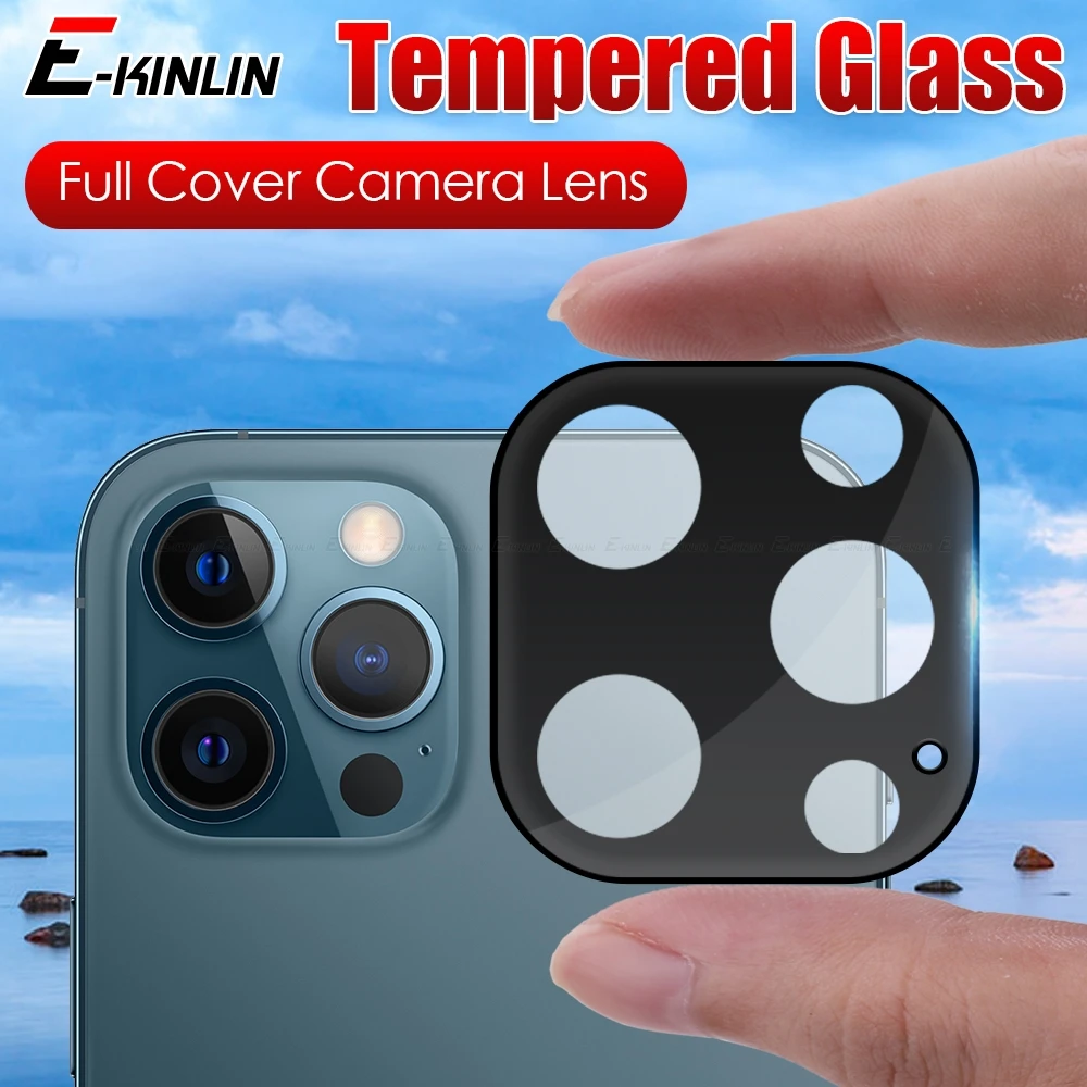 Защитное стекло для камеры iPhone 12 11 Pro Max mini полное покрытие 3D изогнутый объектив