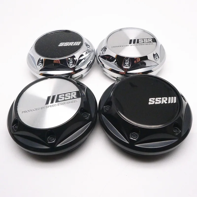 

4pcs 68mm For SSR Car Wheel Rim Hub Center Cap Covers 45mm Badge Water-proof Sticker