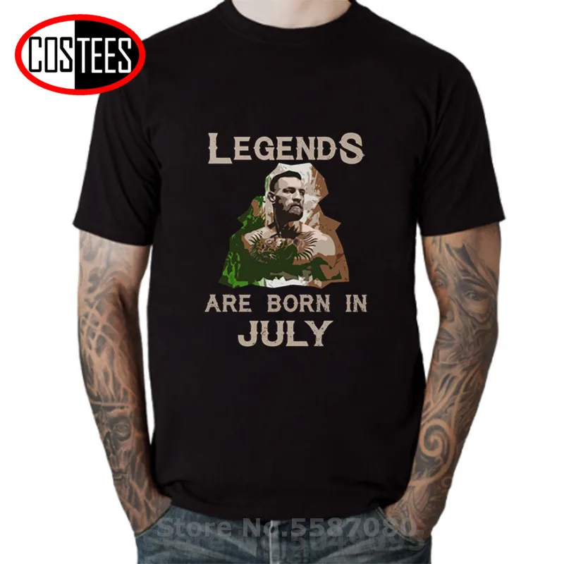 Винтажные легенды родились в июле Футболка Мужская Ретро-футболка Conor Mcgregor