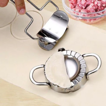 

New Dumpling Mold Mould Stainless Steel Dough Presser Maker Cutter Tools Set Kit