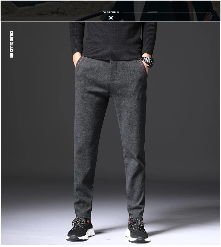 Новые мужские осенние повседневные брюки от Harlan, облегающие брюки длиной до щиколотки, обтягивающие модные брюки с пуговицами, хлопковые Лоскутные дизайнерские брюки