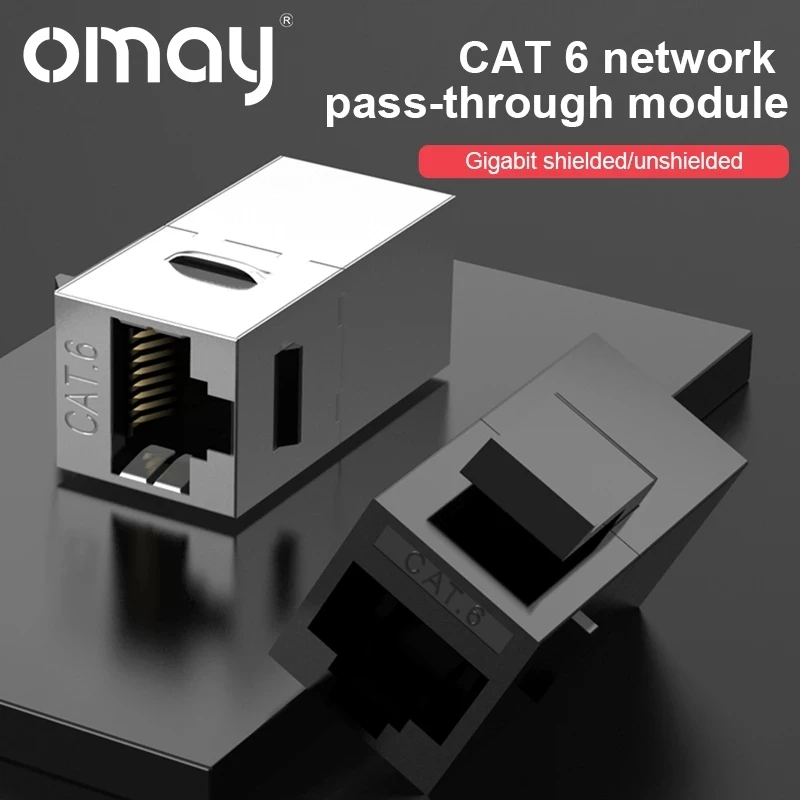 

OMAY CAT6 Straight Through Network Module Unshielded and shielded Module RJ45 Adapter Information Socket Computer Coupler