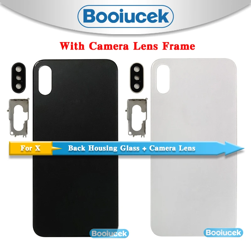 

With Camera Lens Back Glass For iphone X / XS / XS MAX Battery Cover Rear Door Back Housing cover Glass EU version CE