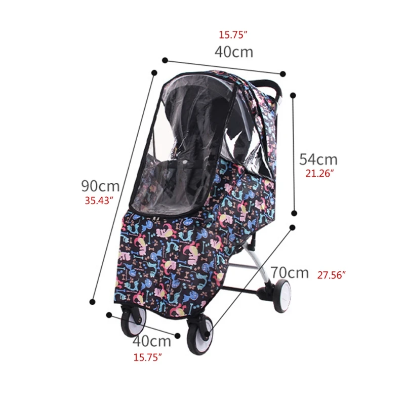 Universal Waterproof Winter Thicken Rain Cover Wind Dust Full Raincoat for Baby Stroller Accessories Cane Pushchairs Suit