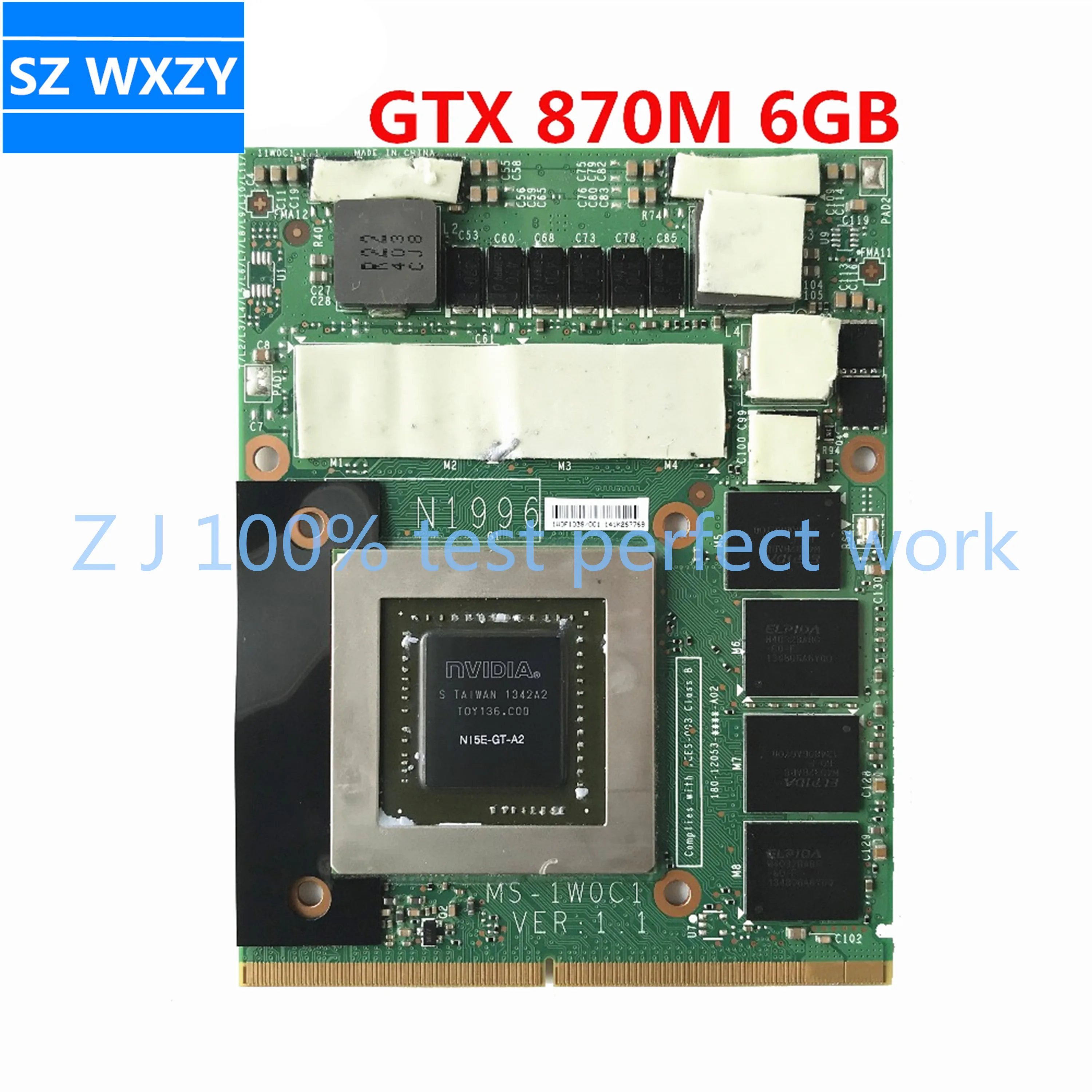 Оригинал для MSI GT70 GT60 GX660R GT660 GX680 GX780 видео VGA карта памяти: 1 MS 1W0C1 GTX 870M 6 ГБ DDR5 100%