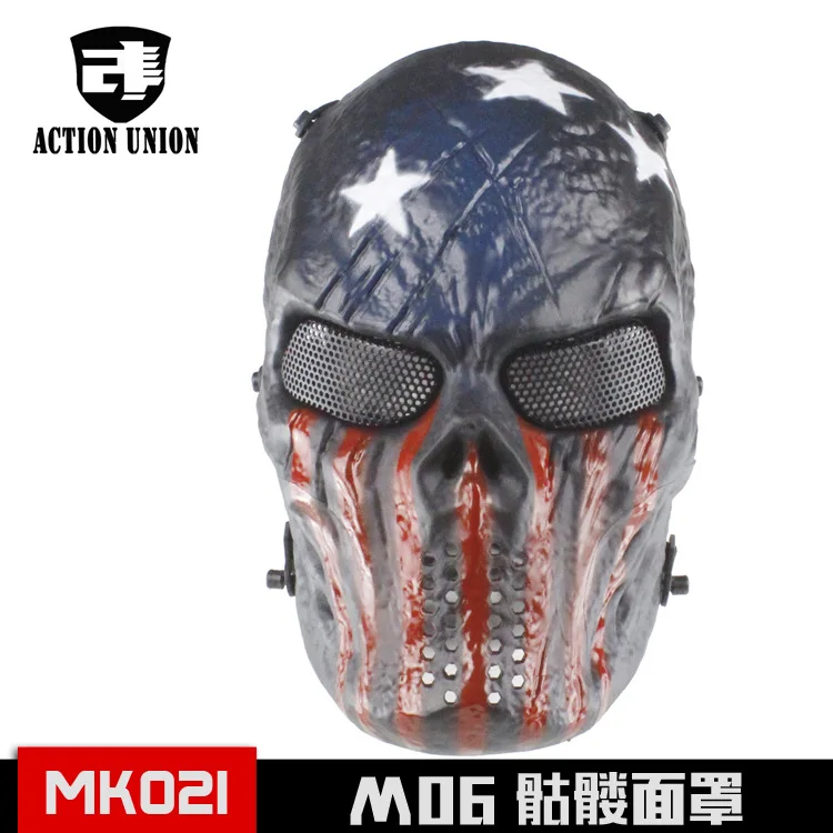 

Knight Skeleton Mask Chiefs Wildfire Horror Mask American Captain Protection Mask