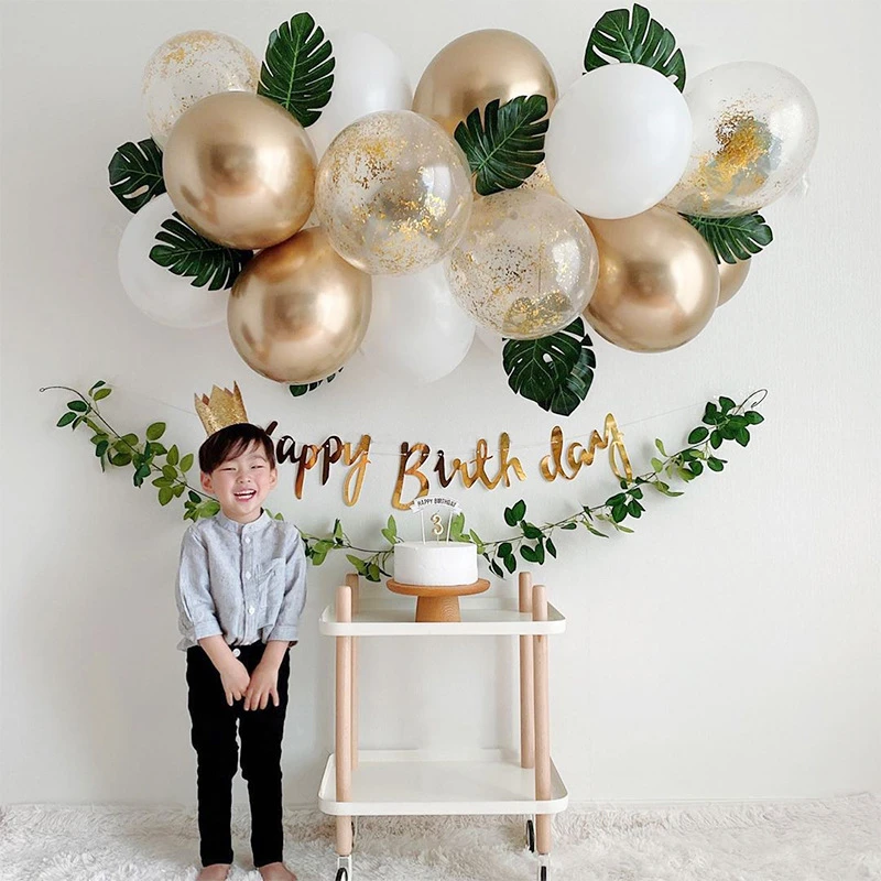 Conjunto de decoración de globos de cumpleaños de estilo minimalista y  moderno, conjunto de globos colgantes con letras para fiesta de cumpleaños  y Navidad, novedad|Globos y accesorios| - AliExpress