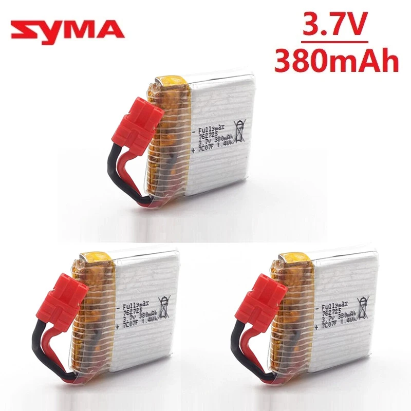 3Pcs/Sets 3.7 V 380mAh lipo battery for Syma X21 / X21w x26 drone RC quadcopter spare parts 762725 accessories 3.7v | Игрушки и хобби
