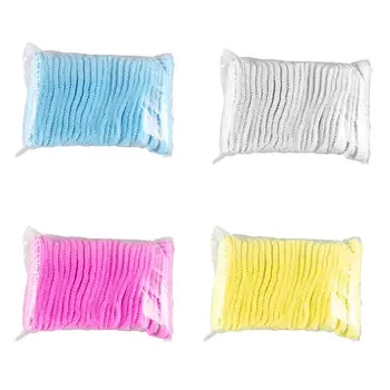 

100Pcs Non-woven Disposable Shower Caps Pleated Anti Dust Hat Women Men Bath Caps For Spa Hair Salon Beauty Accessories