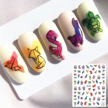 

CA-512 series Watercolor origamiDESIGNS COOL 3d nail art stickers decal template diy nail tool decorations