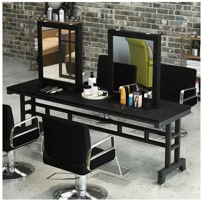 Цельное дерево Ретро Парикмахерская зеркало для волос парикмахерская