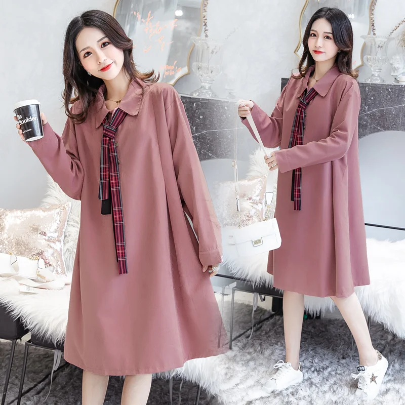 

2019 New Arrive Spring Maternity Dress Woman Casual A-Line Large Size Dresses Pregnant Woman Clothing MD-01593