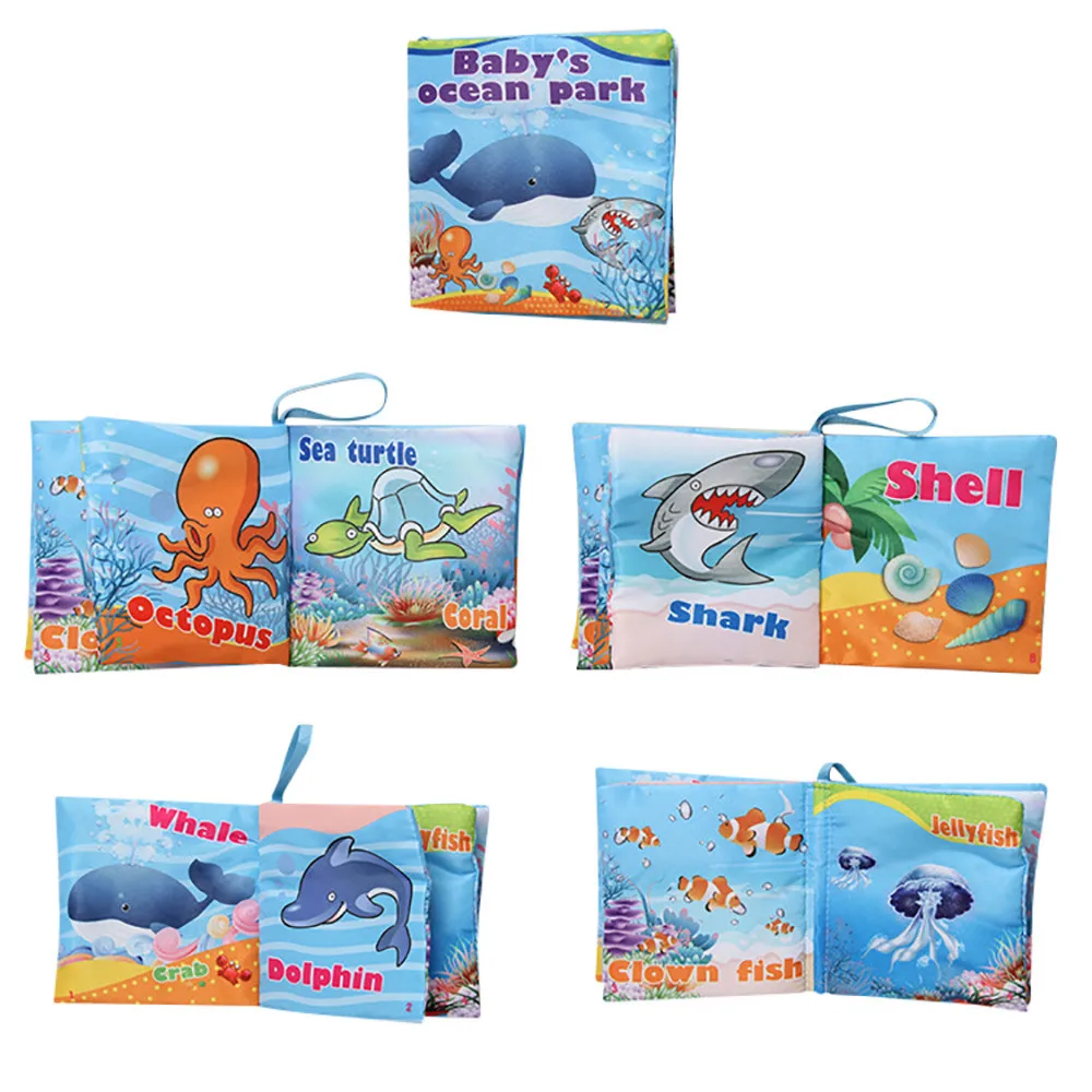 Soft Cloth Baby Intelligence Development Learn Picture Cognize BB Sound Book Early Education Toys Learn Book for Toddler #A